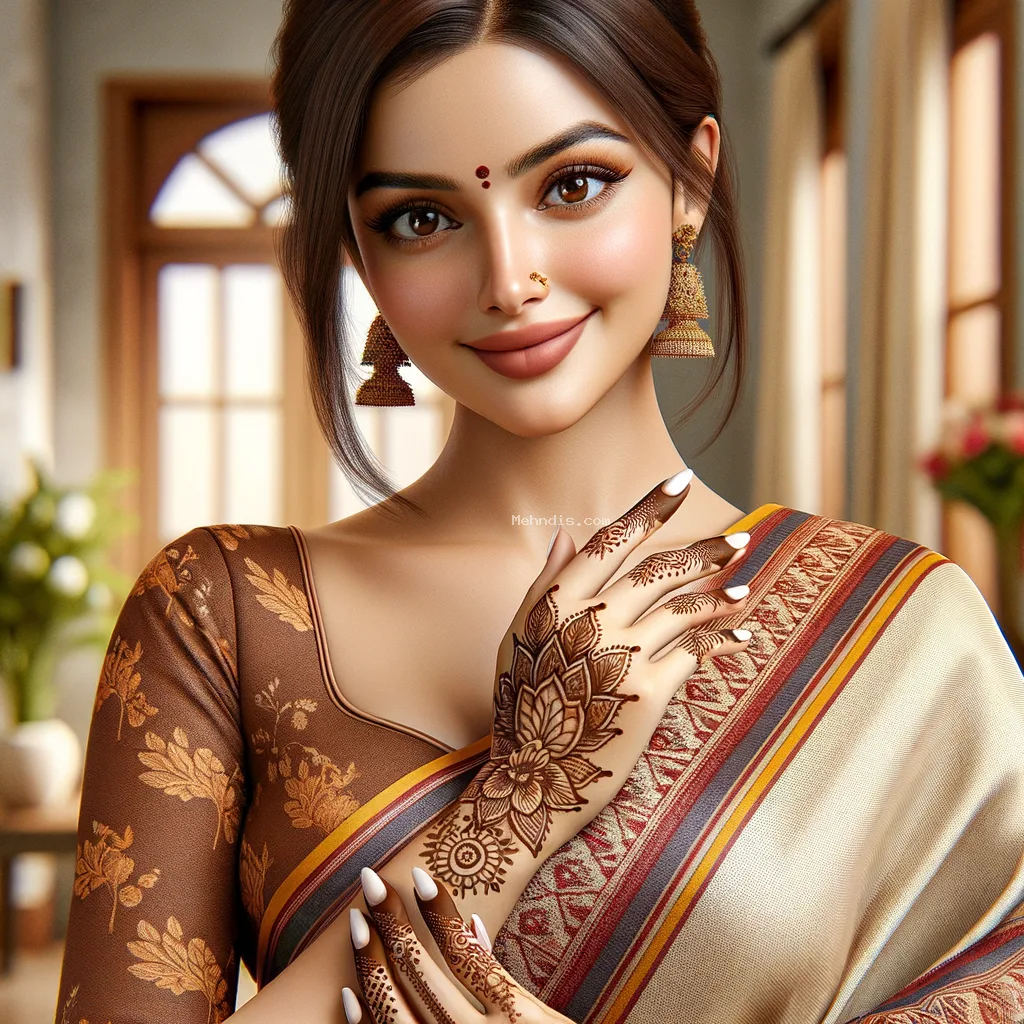 Beautiful Peacock mehndi design applied on a woman's hand for lifestyle and beauty with intricate patterns and detailed motifs