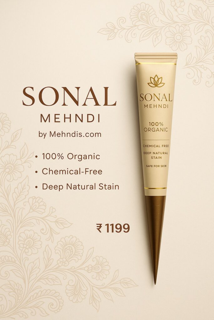Bengali Mehndi Designs – A Beautiful Tradition Reimagined with Sonal Mehndi by Mehndis.com 2 Organic Mehndi cone