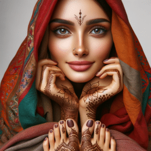 Beautiful Contemporary mehndi design applied on a woman's foot for Janmashtami with intricate patterns and detailed motifs