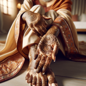 Beautiful Peacock mehndi design applied on a woman's foot for Eid with intricate patterns and detailed motifs