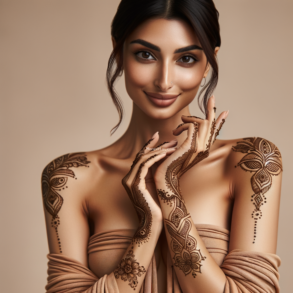 Beautiful Contemporary mehndi design applied on a woman's foot for Bhai Dooj with intricate patterns and detailed motifs